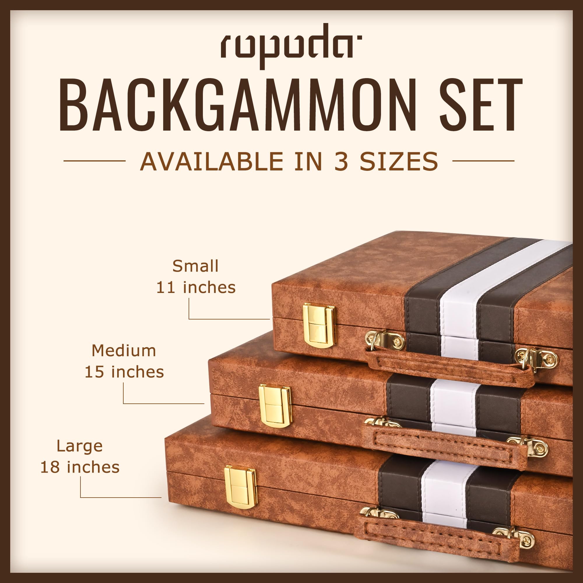 Ropoda premium leather case with sturdy buckles, enhancing portability.