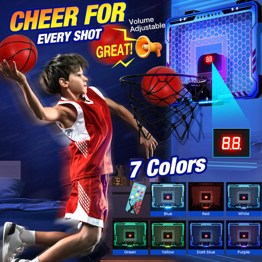 Ropoda hoop with remote control for quick scoring and lights