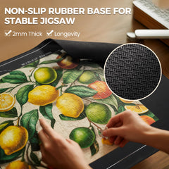 Ropoda puzzle mat features non-slip base for stable puzzle setup