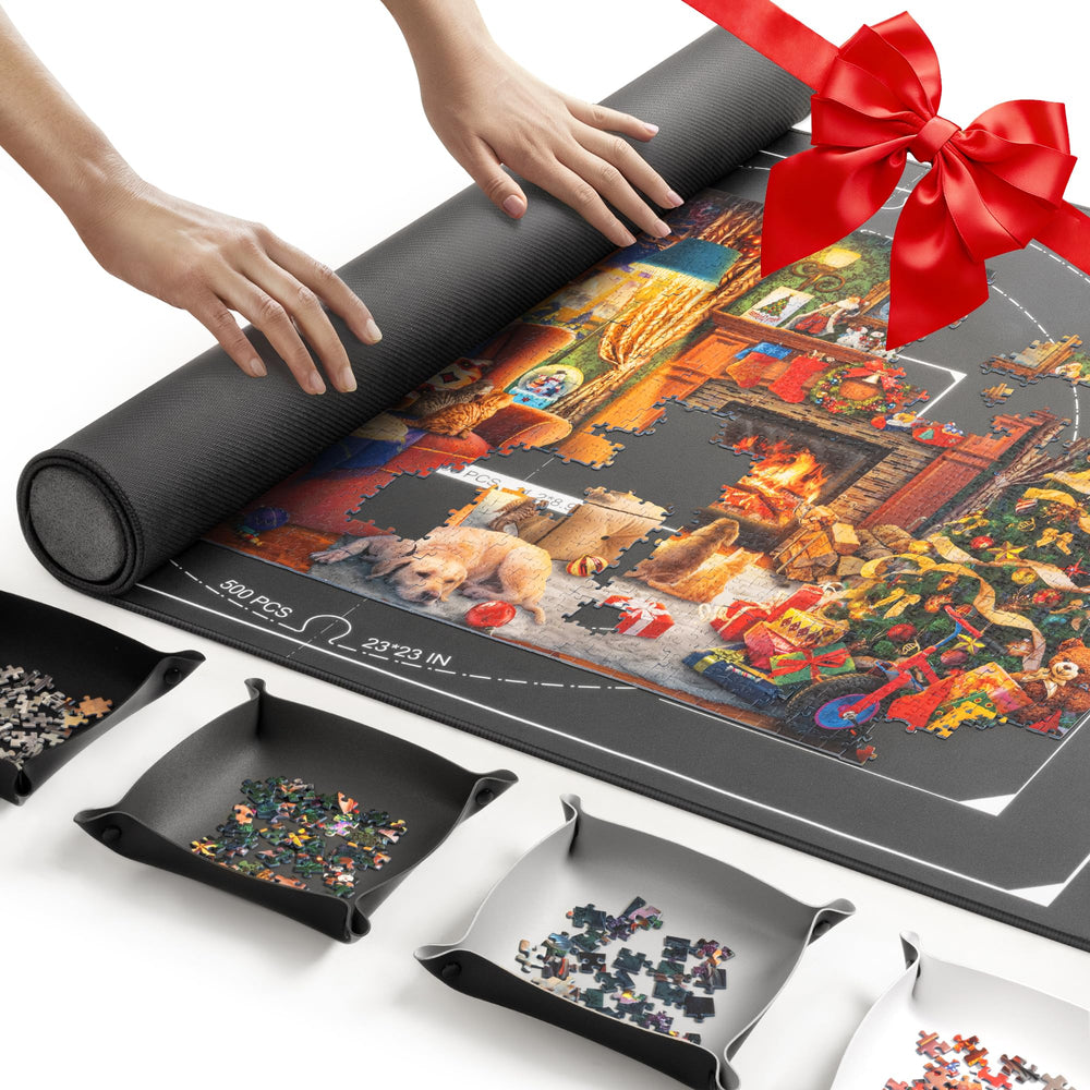 Ropoda puzzle mat roll-up with 1500 pieces for easy storage and transport