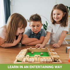 Ropoda shut the box 4-player game play captures social interaction and light competition for friends.