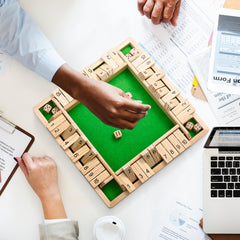 Ropoda shut the box measuring 12-inch board suits home tables or travel setups.
