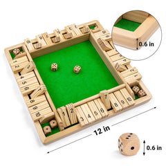 Ropoda shut the box silk-screen number tiles demonstrate clear numerals for intuitive scoring.