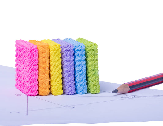 ROPTO mini food erasers for kids classroom use with vibrant colors and variety