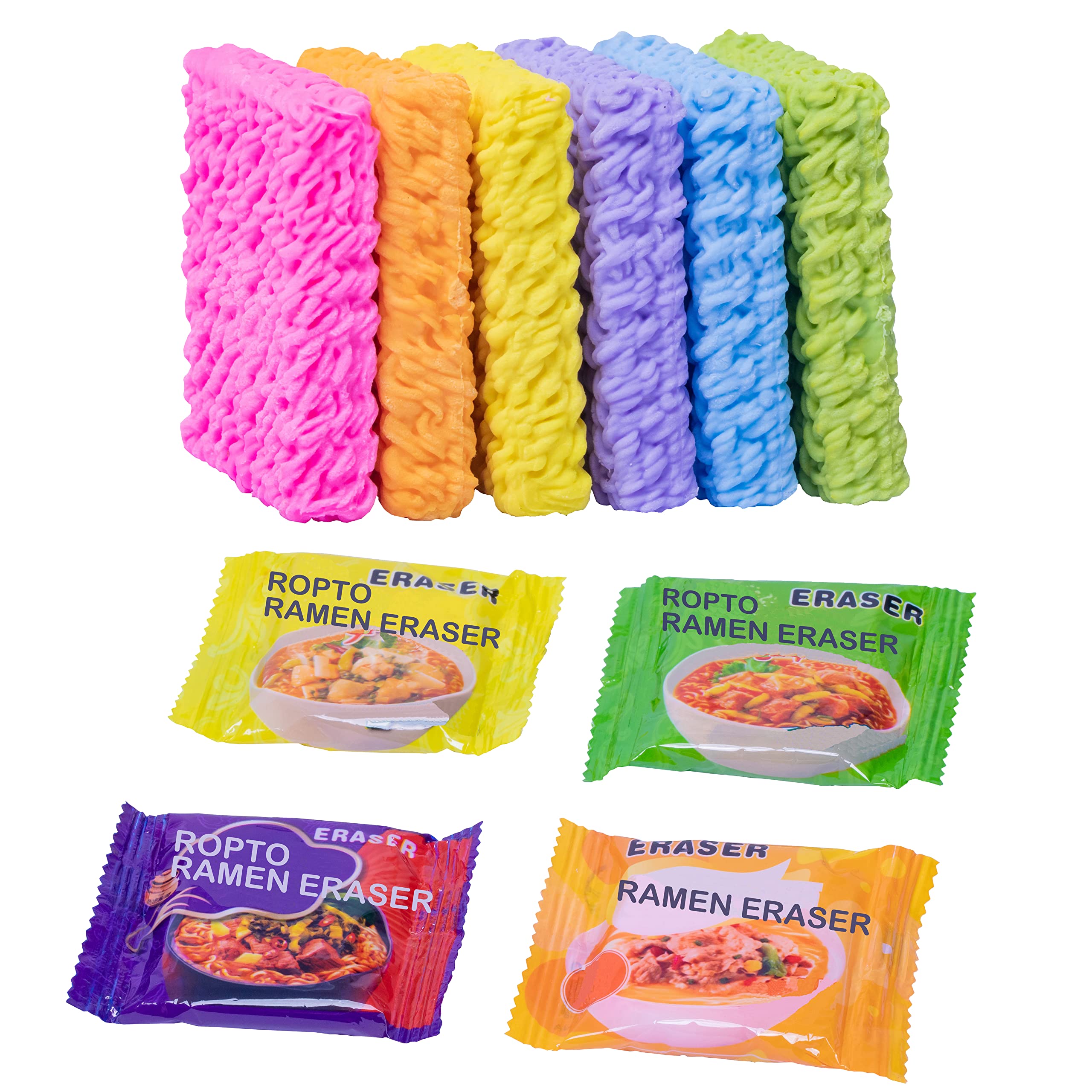 ROPTO Spicy Ramen erasers 16-pack brighten desks and spark playful learning