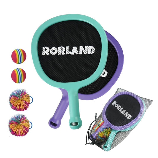 RORLAND portable paddles set on beach for easy beginner-friendly play