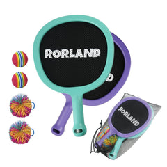 RORLAND portable paddles set on beach for easy beginner-friendly play