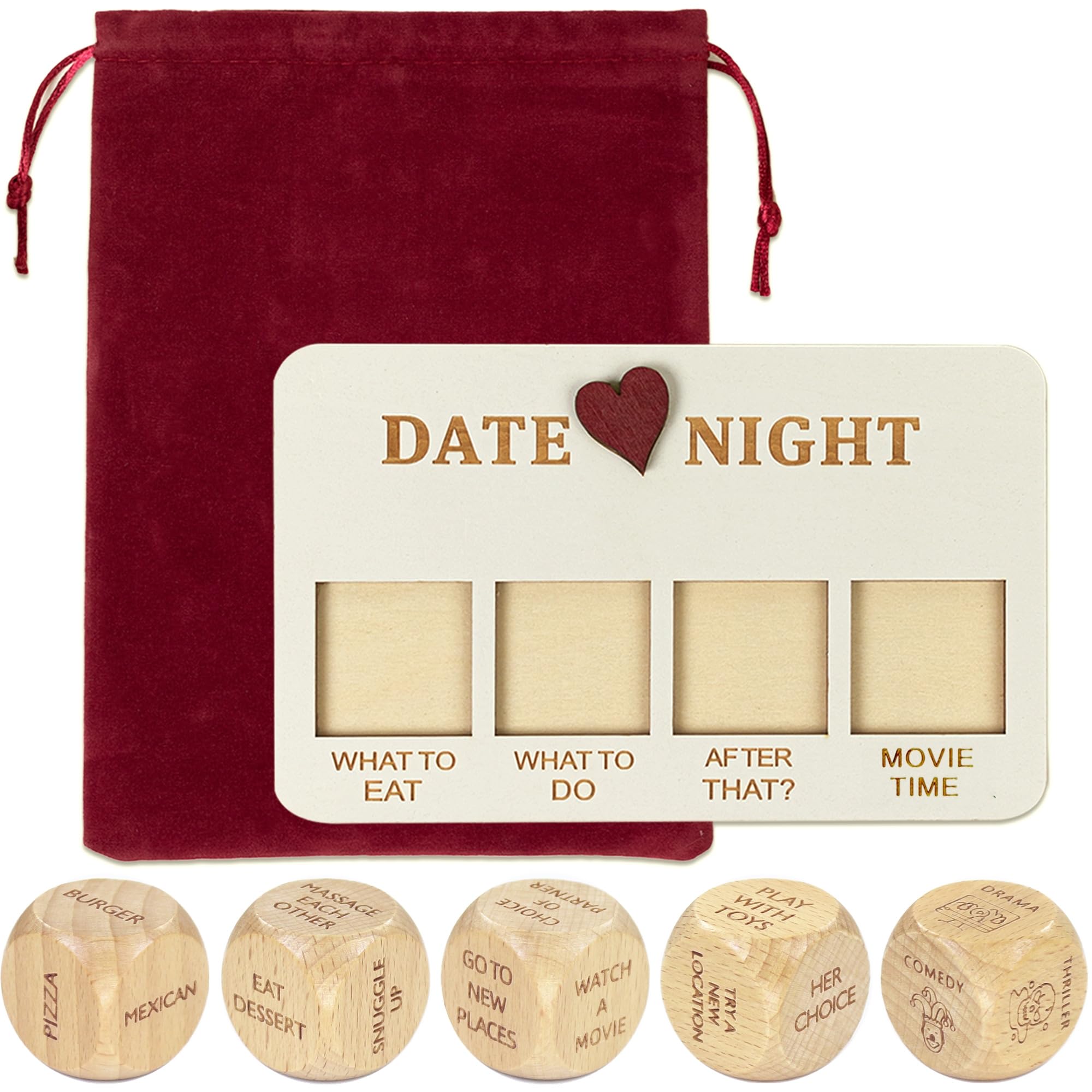 RORTUSAT date night dice set in packaging, ideal for spontaneous date night ideas.