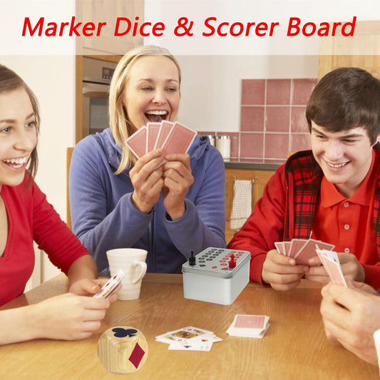 RORTUSAT Euchre scoreboard with magnetic nails for legible scoring