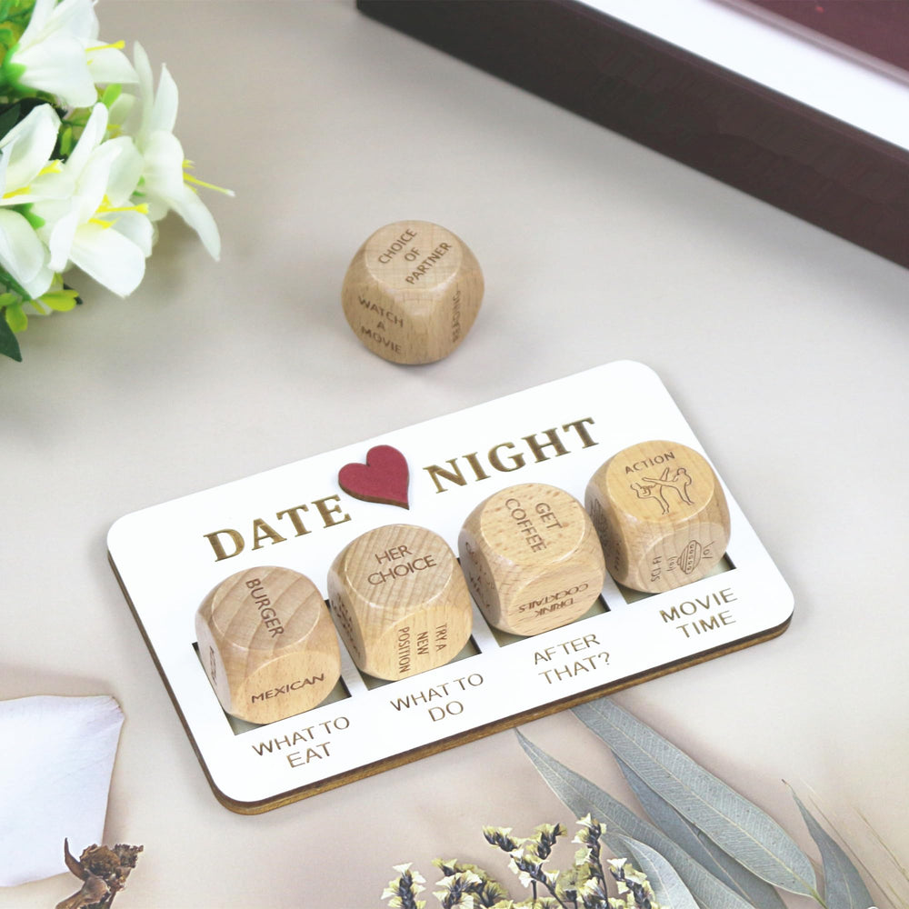 RORTUSAT square-design dice with cute look, a charming gift for couples.