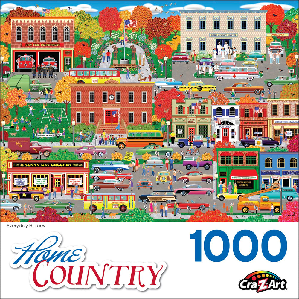 RoseArt Everyday Heroes puzzle piece closeup highlights quality cuts and fit