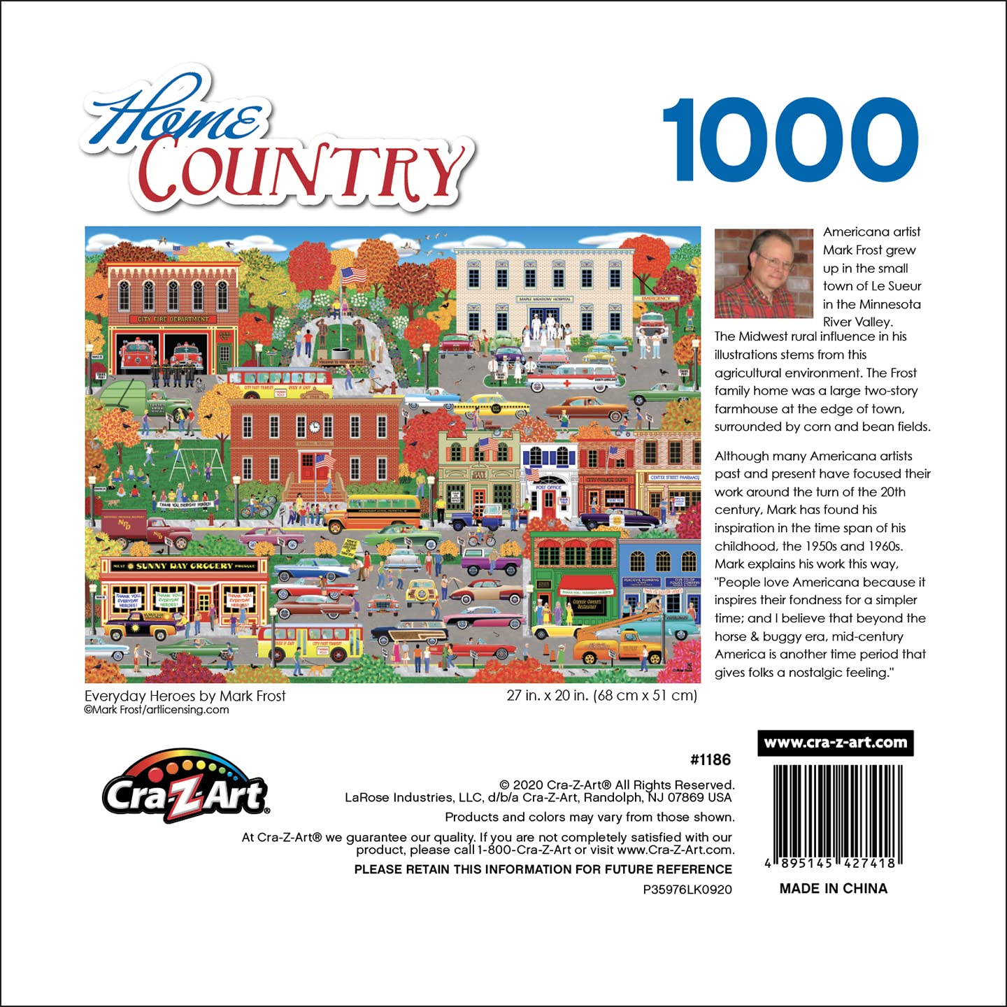 RoseArt Everyday Heroes puzzle table view ready for group puzzling