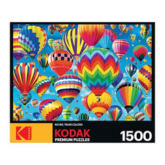 RoseArt Kodak Premium balloons in flight scene sparks imagination during puzzle time