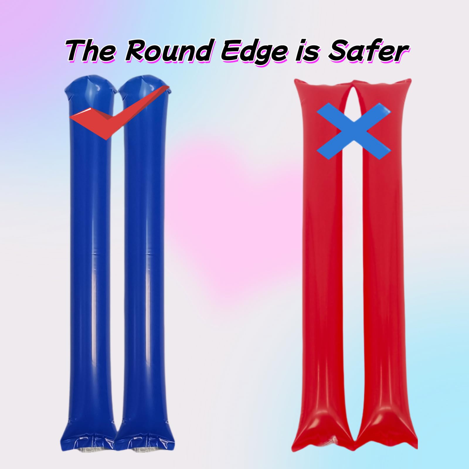 Rosebb 60cm blue plastic clappers designed for stadium use.