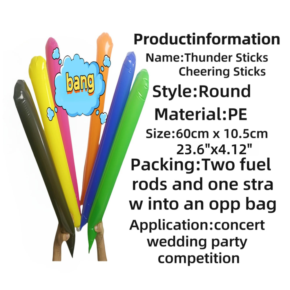 ROSEBB thunder sticks sized 60 cm for bold sound at games