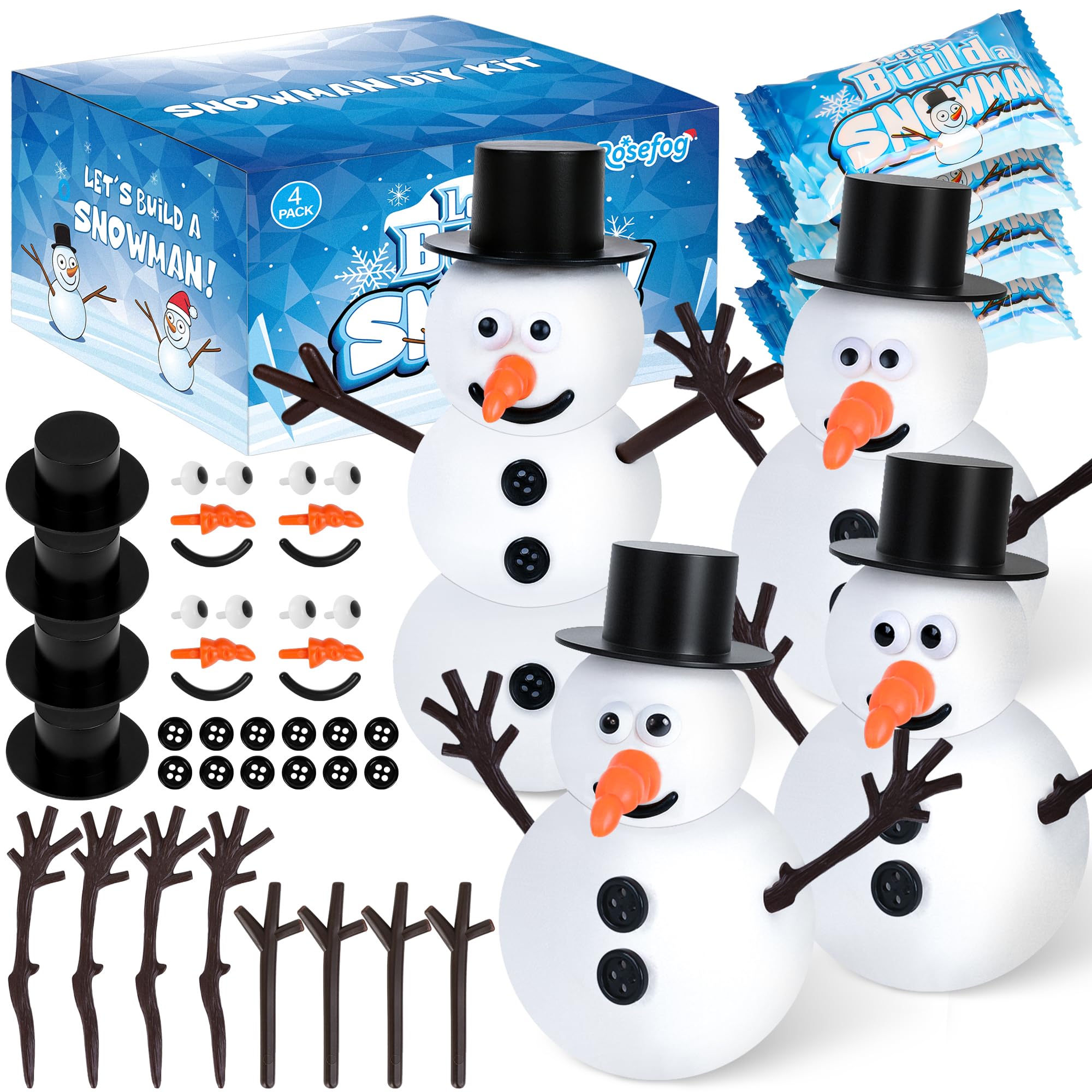 RoseFog Christmas crafts air-dry clay snowman kit for creative decorating
