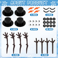 RoseFog snowman mouth pieces for custom facial expressions in DIY snowmen