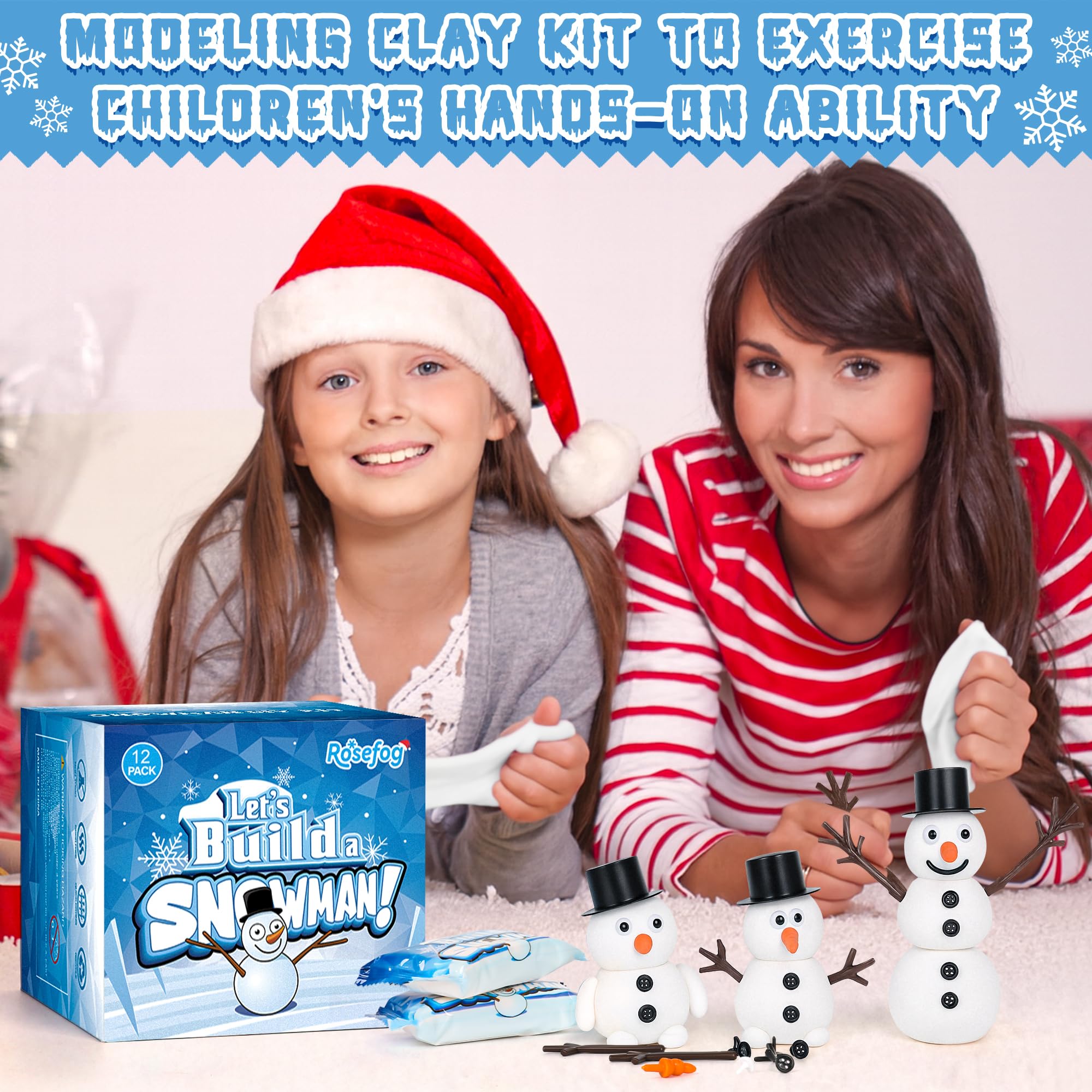 RoseFog Stocking stuffer idea for a 24-pack snowman kit and DIY fun.