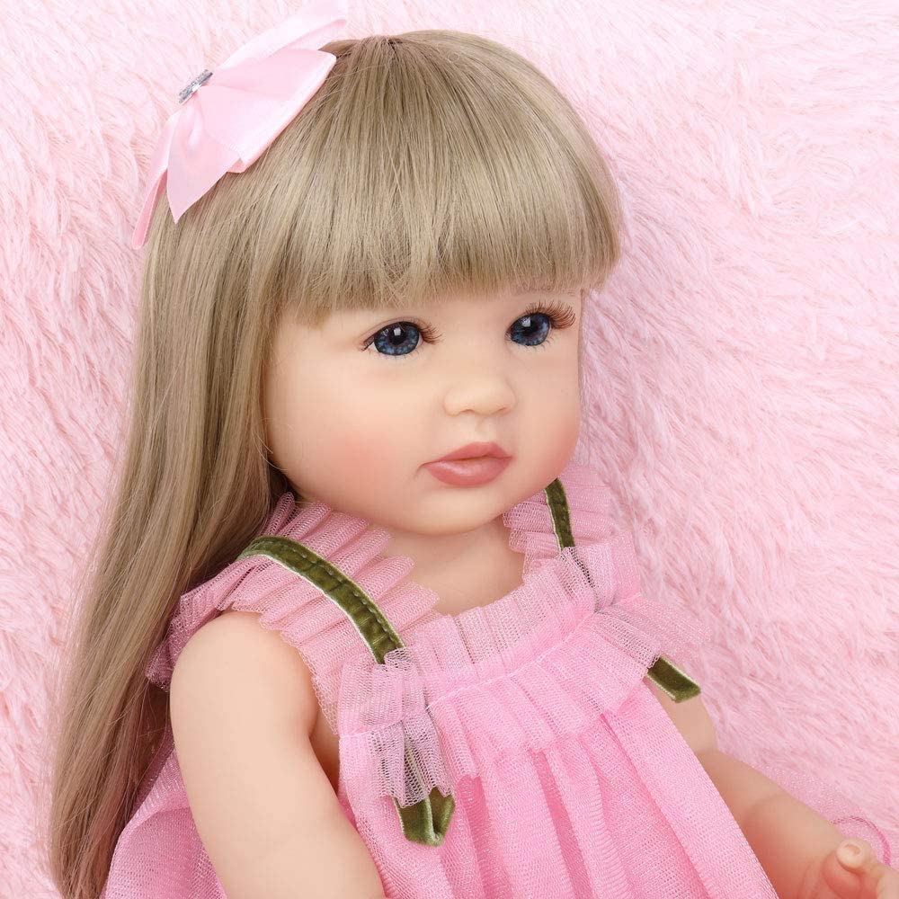 ROSHUAN Reborn doll blue eyes for lifelike expressions