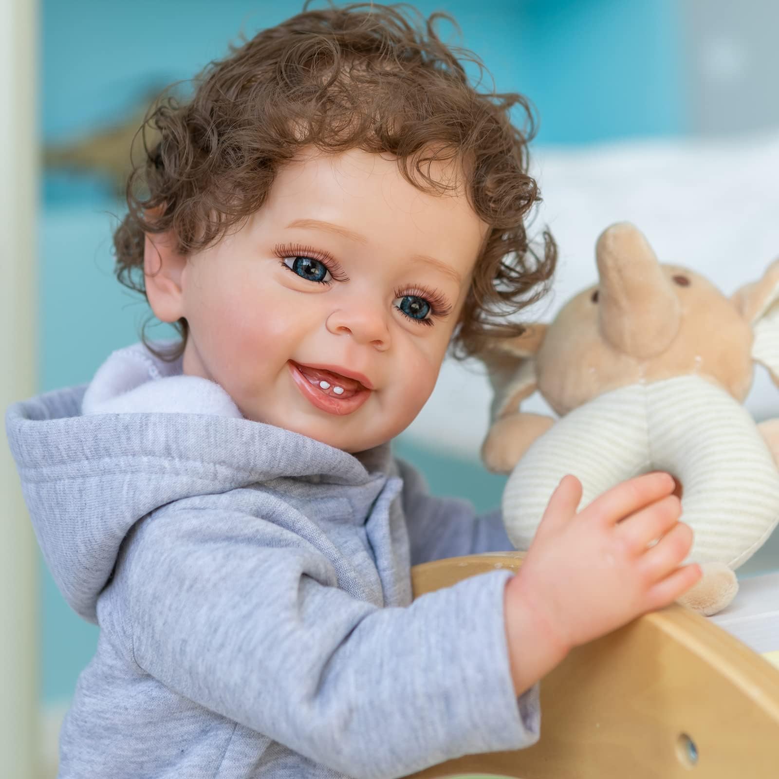 ROSHUAN Reborn Baby Boy 22in safe for ages 3+.