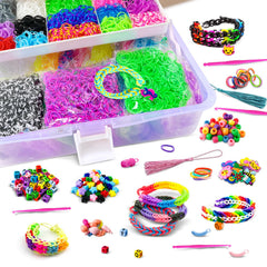 ROSHUKG 14500 crafting tools included enable easy bracelet weaving and shaping.