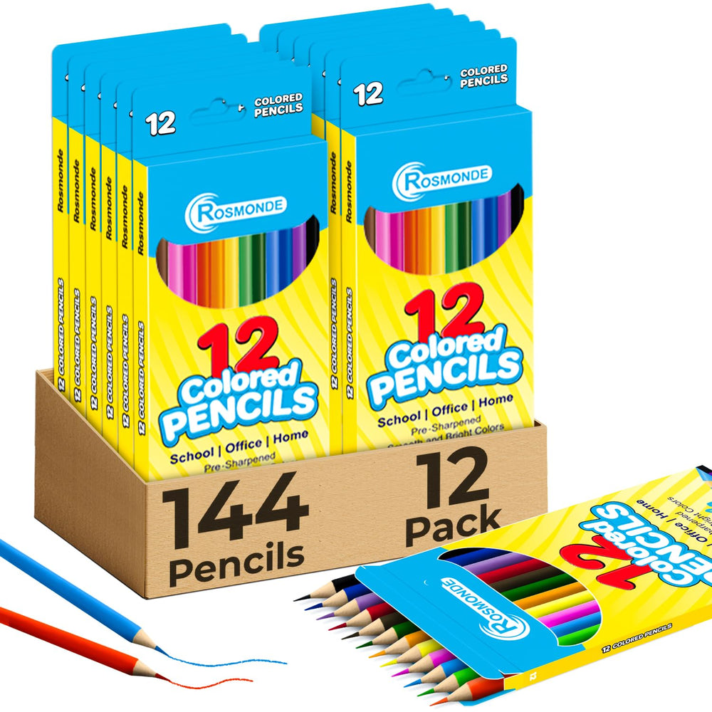 Rosmonde 12-pack colored pencils with 144 vibrant colors for artwork
