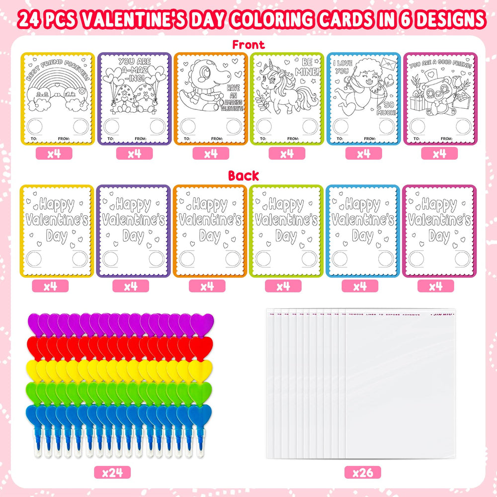 Rossorha stacking heart crayons, easy grip for kids' coloring.