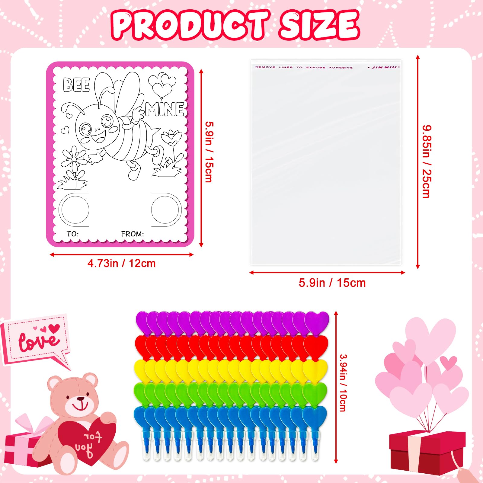 Rossorha Valentines gift set ideal for classroom exchanges and small prizes.