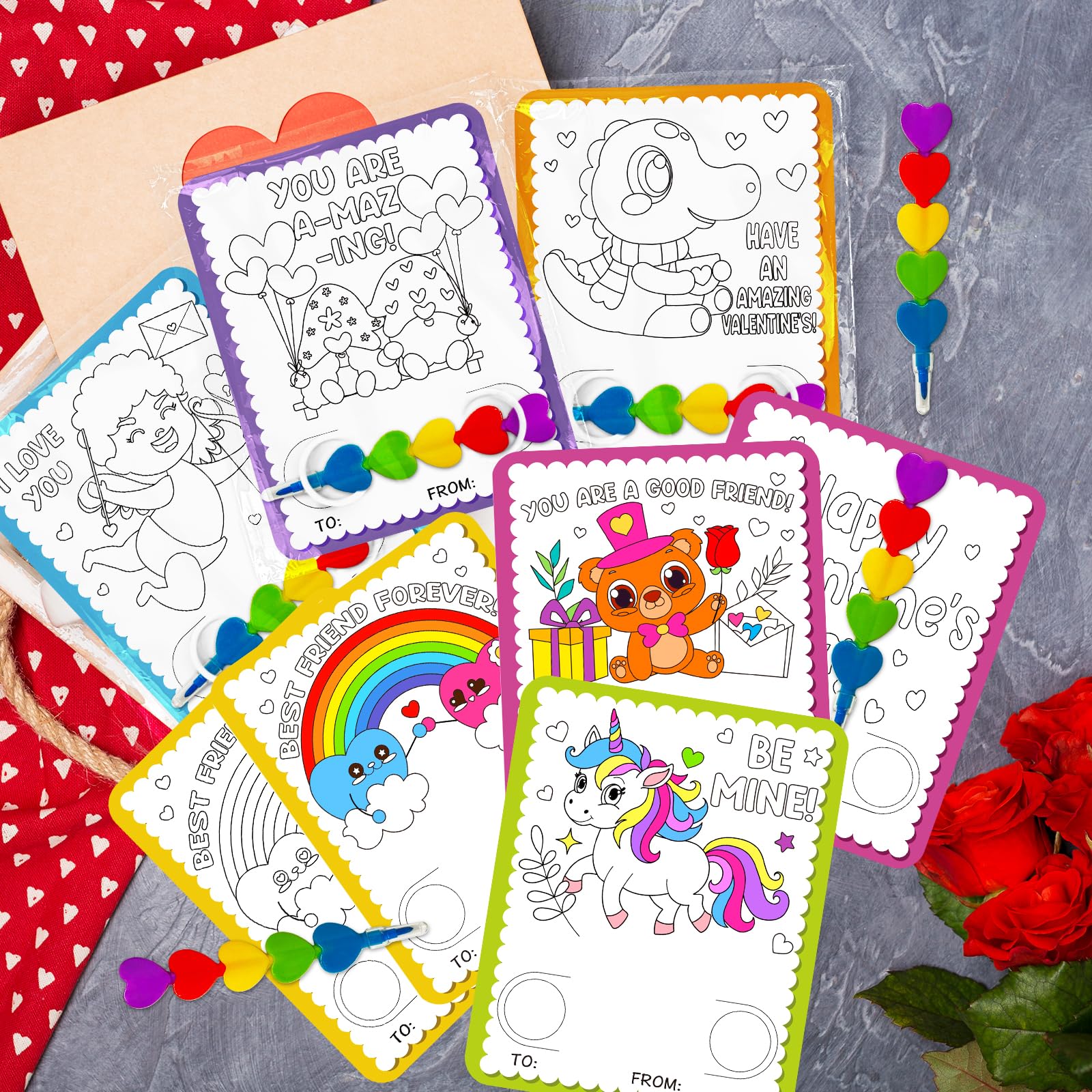 Rossorha valentines patterns angel bear gnome dinosaur designs.