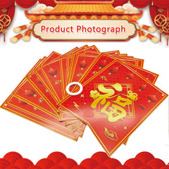 Rosulasi gold and red banner close-up showing vibrant color for indoor celebrations.