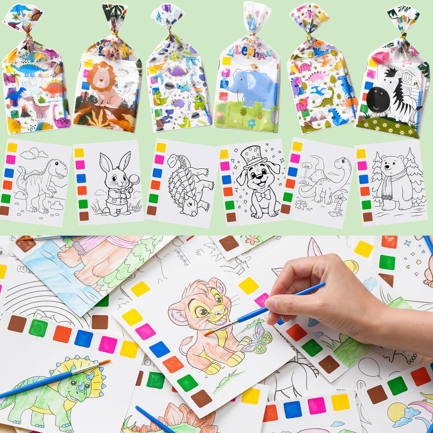 Rotu watercolor coloring pages for kids to spark creativity at parties.