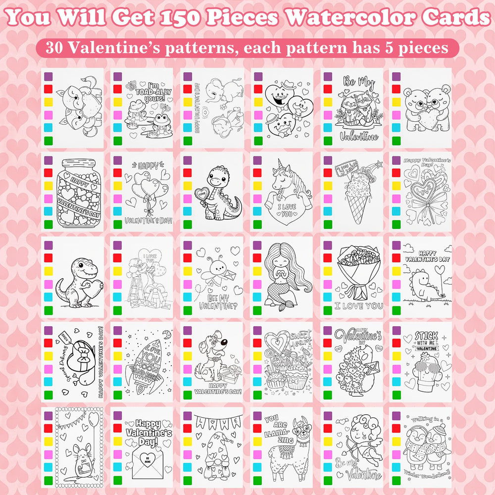 Rotu Valentine cards with six designs for kid exchanges and games