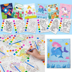 Rotu watercolor pages with six patterns spark color exploration for kids