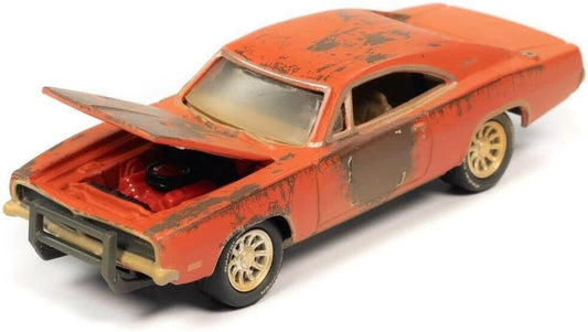 Round 2 1969 Charger R/T Orange exterior detail for display and collection.