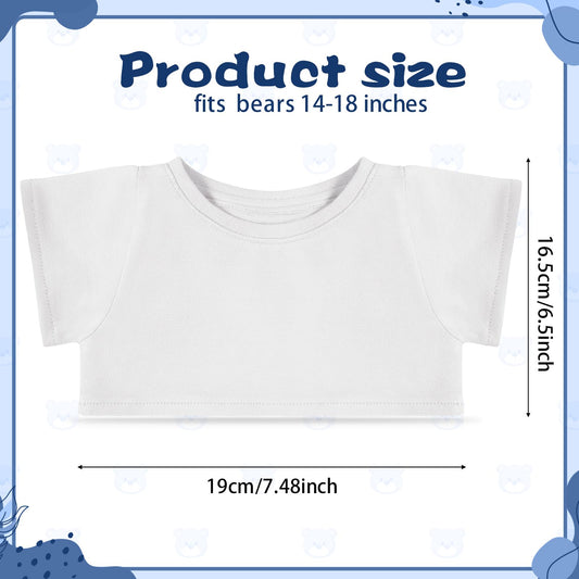 RoundFunny bear shirt white on plush toy during photoshoot for memorable portraits