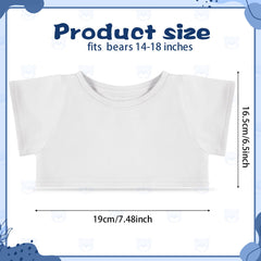 RoundFunny bear shirt white on plush toy during photoshoot for memorable portraits
