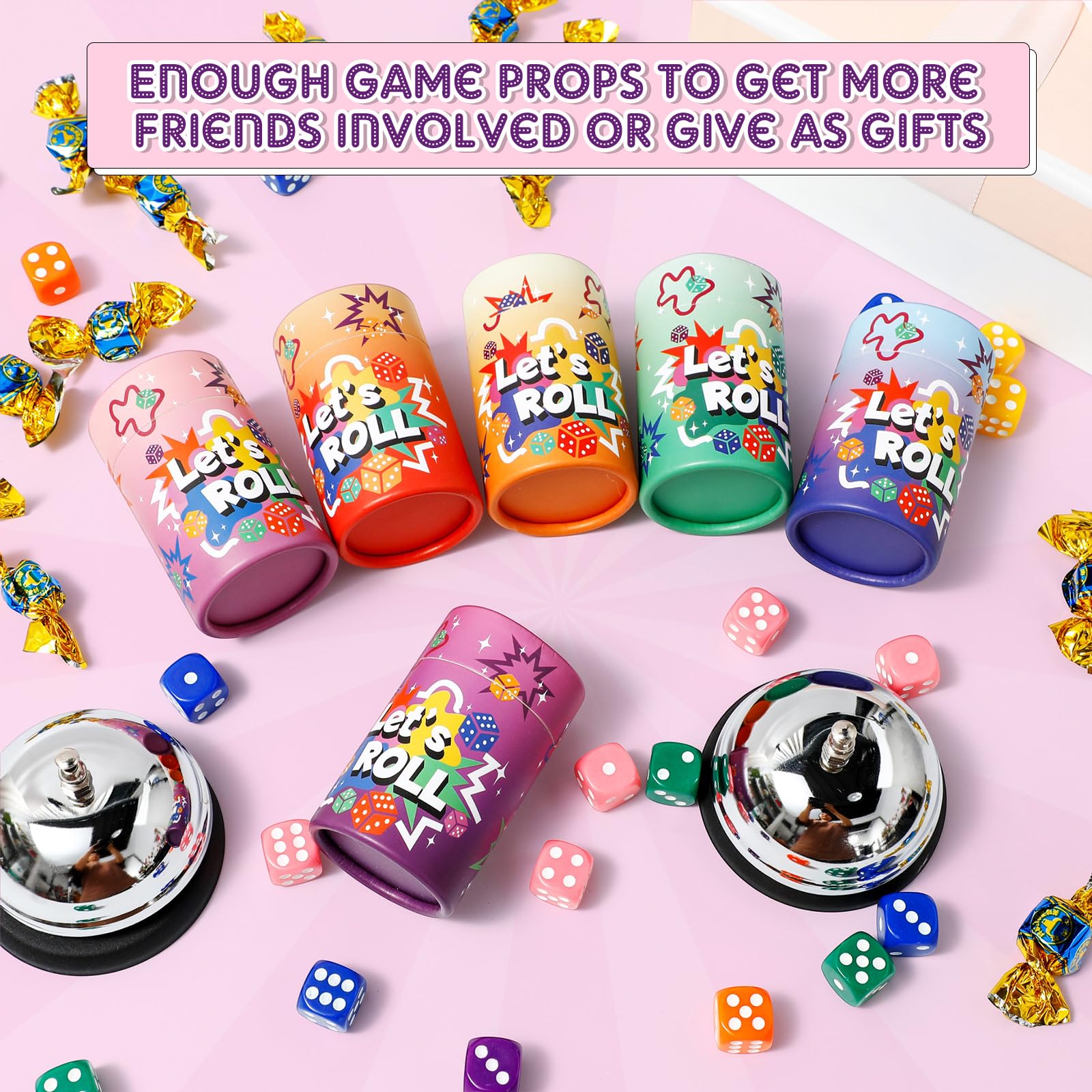RoundFunny Bunco 72-color dice bring vibrant excitement to every round