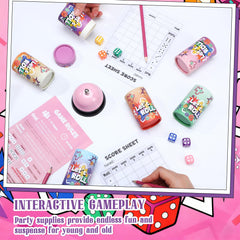 RoundFunny score cards organized for up to 12 players