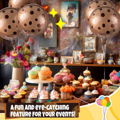RoundFunny cookie balloon foil design withstands lively party moments.