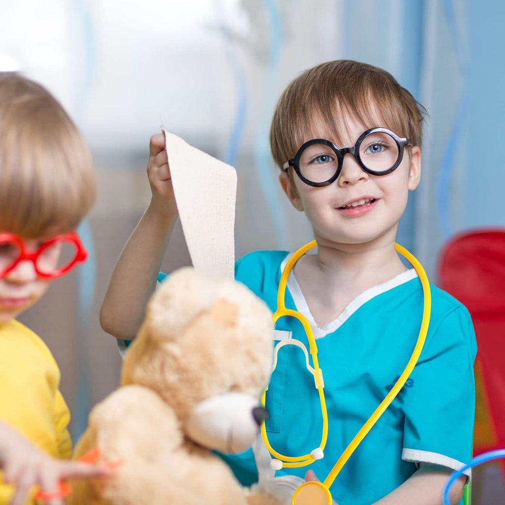 RoundFunny kids stethoscope toy in red for party cosplay fun.