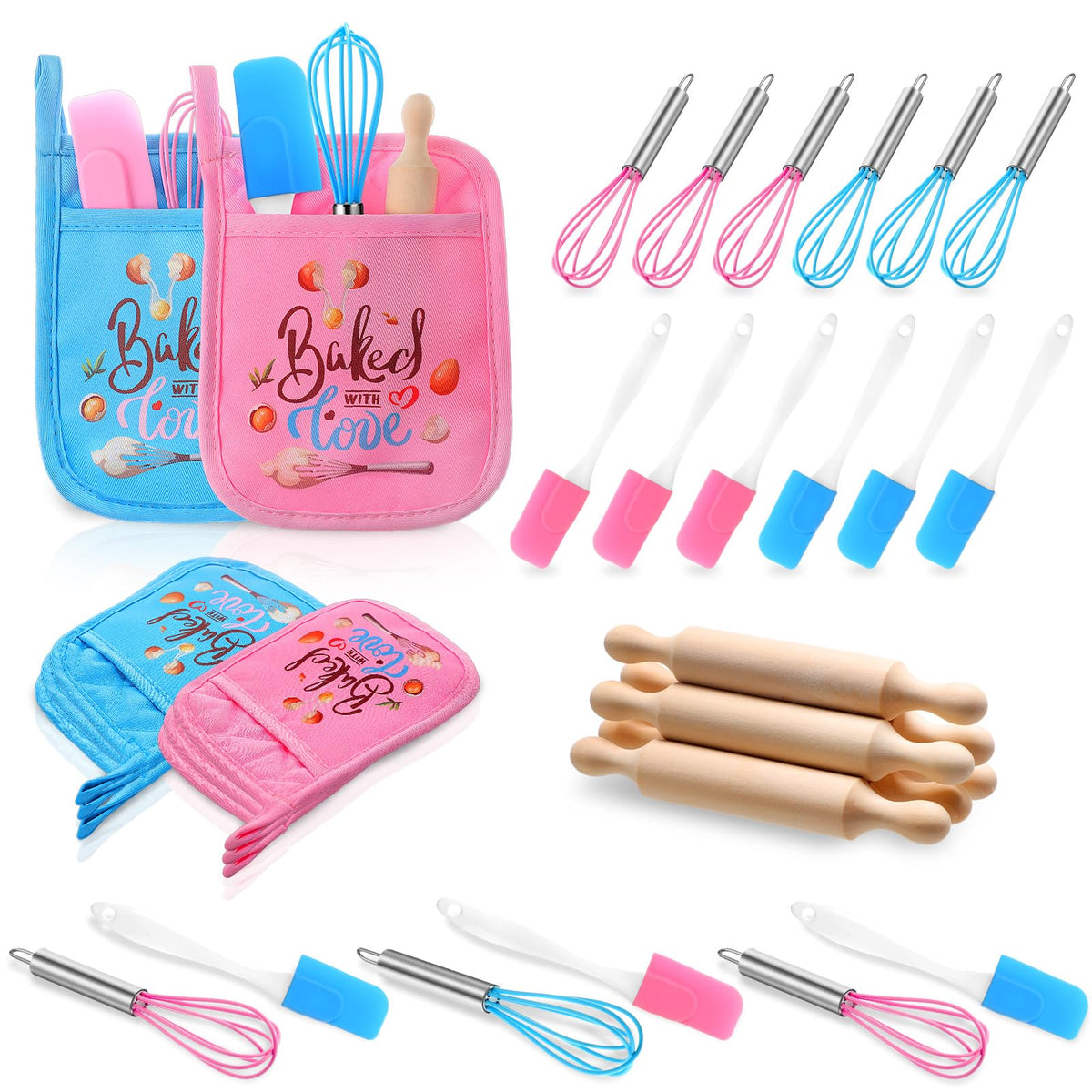 RoundFunny mini baking spatula set for kids inspires safe, colorful culinary play.
