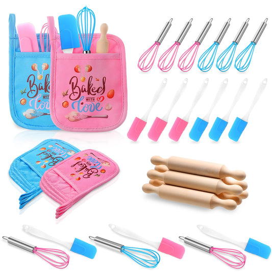 RoundFunny mini baking spatula set for kids inspires safe, colorful culinary play.