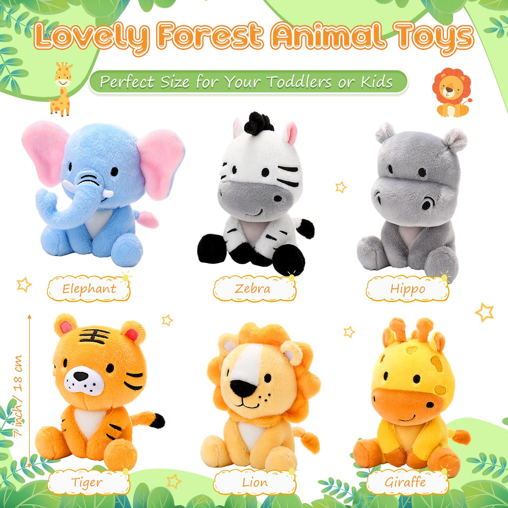 RoundFunny safari elephant plush 7 inch ideal for gifts and storytelling