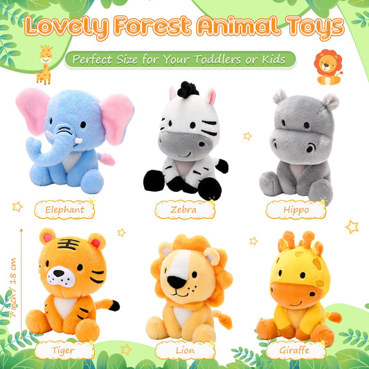 RoundFunny safari elephant plush 7 inch ideal for gifts and storytelling