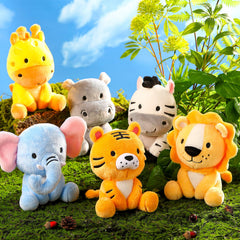 RoundFunny safari tiger plush 7 inch cute and durable for play