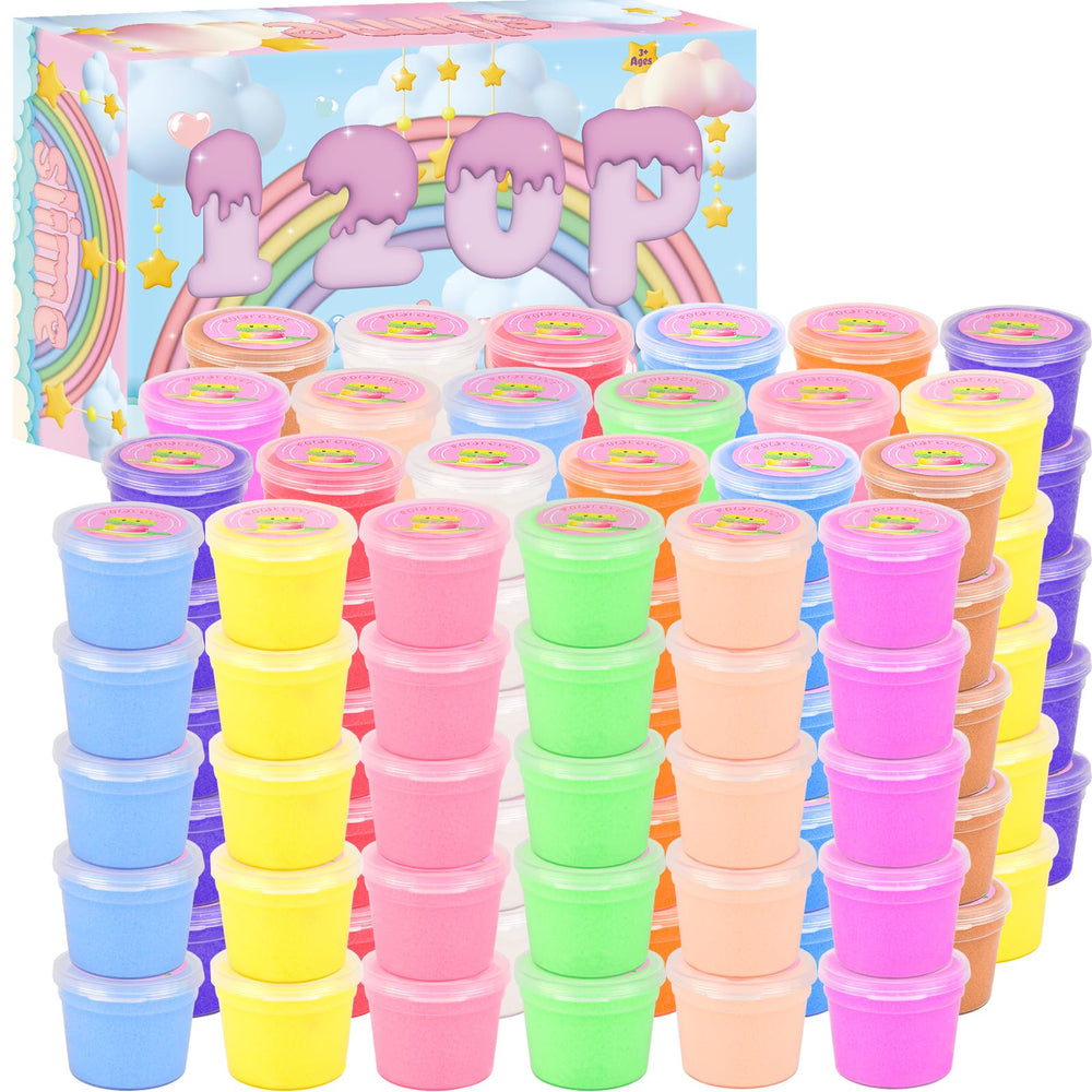 Rowecvce cloud slime kit assembly shows vibrant colors for creative play