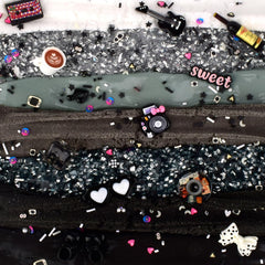 Rowecvce crystal slime sparkly, flexible for shimmering textures.