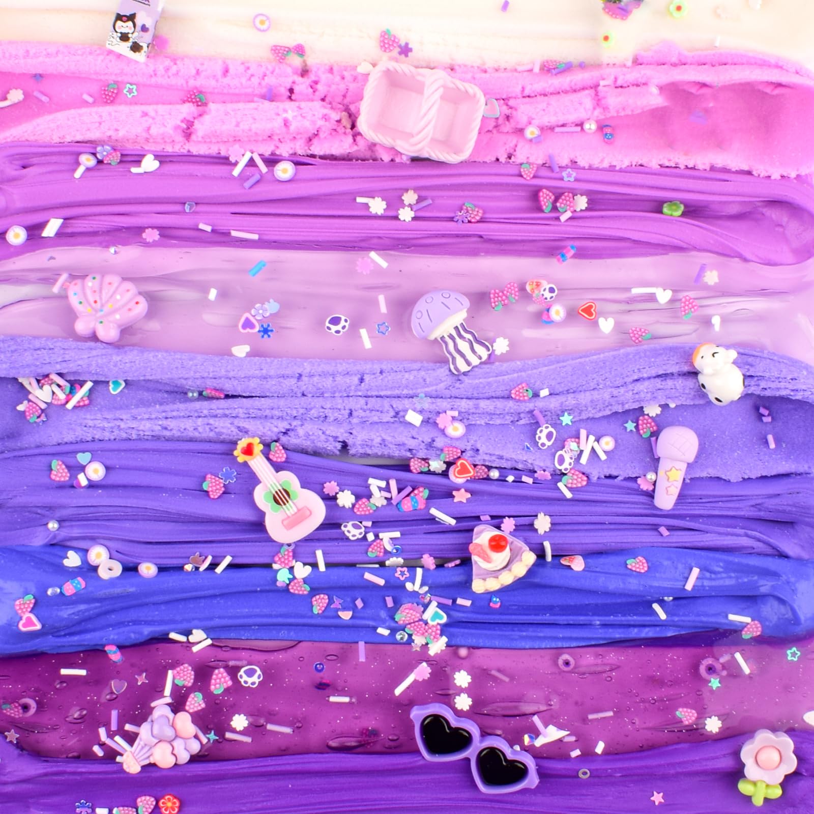 Rowecvce six-pack slime kit crystal clear slime for mess-free play.