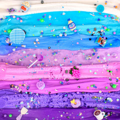 Rowecvce Snacks Slime Kit kids playing with slimes ideal for party favors and gifts.