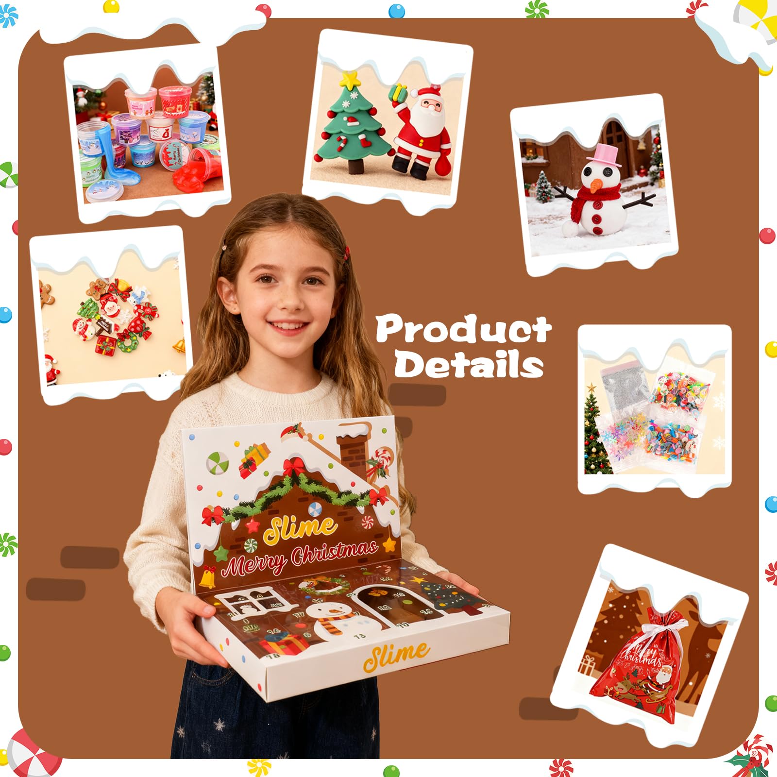 Rowecvce festive charms and mix ins add sparkle to slime projects